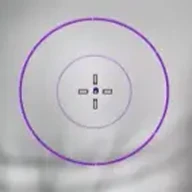 The Zculpt brush cursor over the mesh: the violet ring shown when Dyntopo is on.